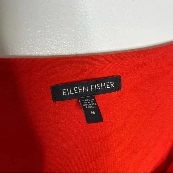 Eileen Fisher Viscose Jersey Stretch Cowl Neck Knee Length Firefly Dress Size M - Picture 6 of 8